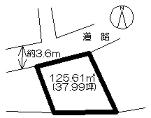 Compartment figure. Land price 2.5 million yen, Land area 125.61 sq m