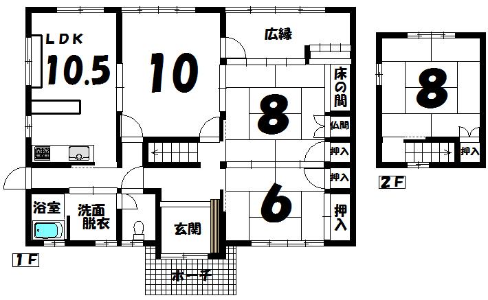 Floor plan. 15 million yen, 4LDK, Land area 496.65 sq m , Building area 110.9 sq m
