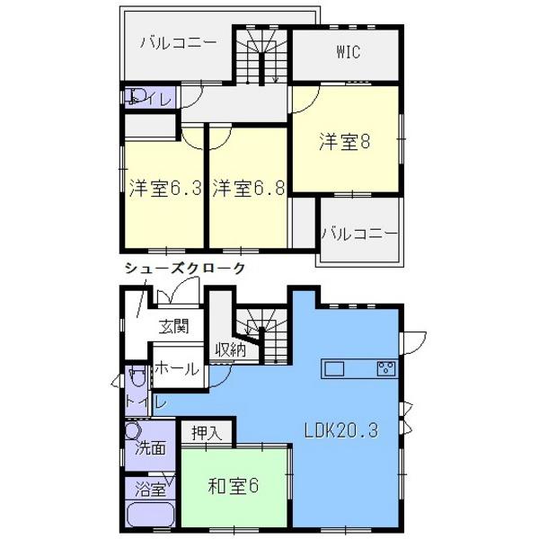 Floor plan. 28.5 million yen, 4LDK, Land area 250.17 sq m , There is also building area 122.55 sq m Japanese-style room