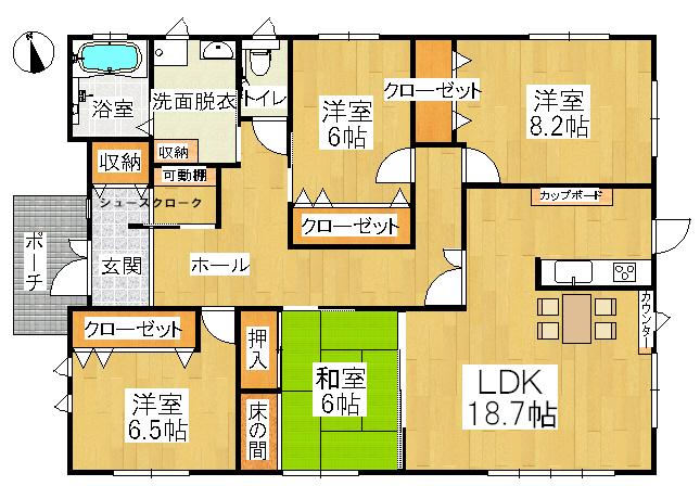 Floor plan. 19,800,000 yen, 4LDK, Land area 386.38 sq m , Building area 120.07 sq m