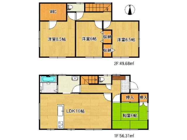 Floor plan. 21,480,000 yen, 4LDK, Land area 158.12 sq m , Building area 105.99 sq m