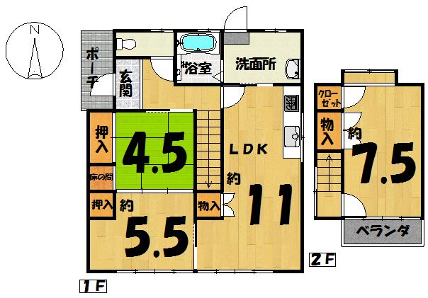 Floor plan. 12.9 million yen, 3LDK, Land area 162.89 sq m , Building area 62.93 sq m