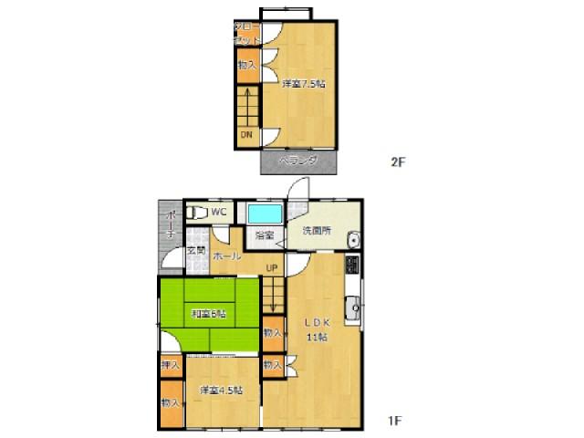 Floor plan. 12.9 million yen, 3LDK, Land area 184.89 sq m , Building area 62.93 sq m