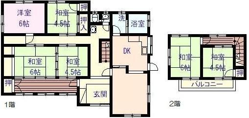 Floor plan. 16,900,000 yen, 6LDK, Land area 419.75 sq m , Building area 129.12 sq m