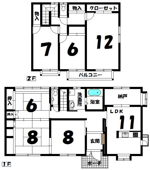 Floor plan. 29,800,000 yen, 6LDK, Land area 749.34 sq m , Building area 172.26 sq m