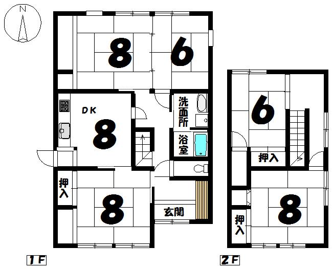 Floor plan. 12.9 million yen, 5DK, Land area 386.81 sq m , Building area 117.51 ​​sq m