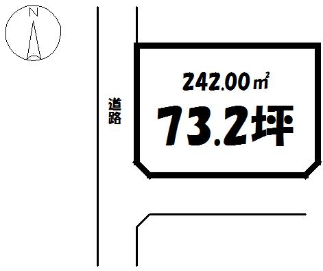 Compartment figure. Land price 5.8 million yen, Land area 242 sq m