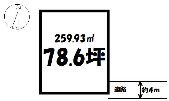 Compartment figure. Land price 20 million yen, Land area 259.93 sq m