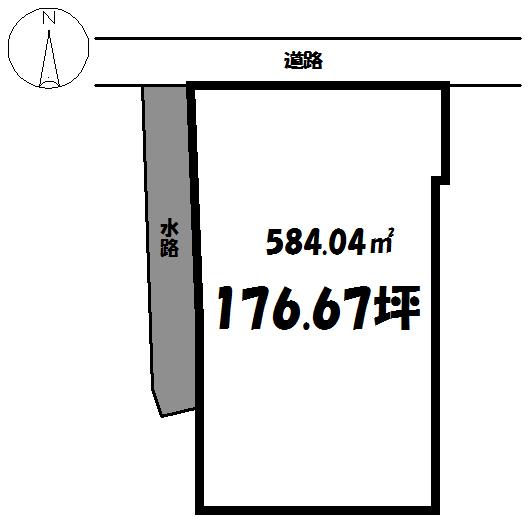 Compartment figure. Land price 4.6 million yen, Land area 584.04 sq m