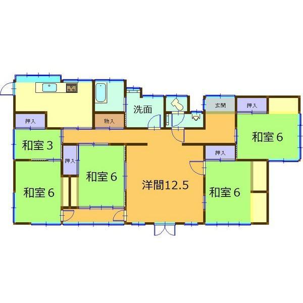 Floor plan. 7,980,000 yen, 5K, Land area 1020.2 sq m , It is a building area of ​​149.12 sq m 5K
