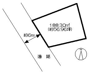 Compartment figure. Land price 2.96 million yen, Land area 188.3 sq m