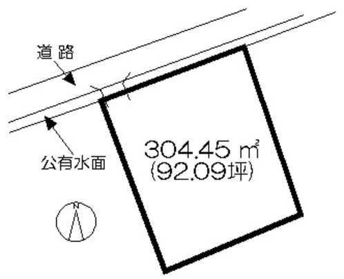Compartment figure. Land price 5.06 million yen, Land area 304.45 sq m