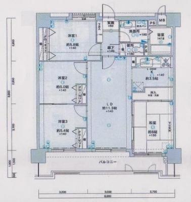 Floor plan. 4LDK, Price 14.8 million yen, Occupied area 78.59 sq m , Balcony area 13.09 sq m Pet Friendly 4LDK