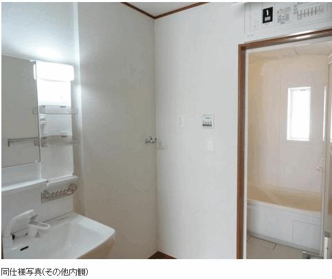 Bathroom. The photograph is the same type