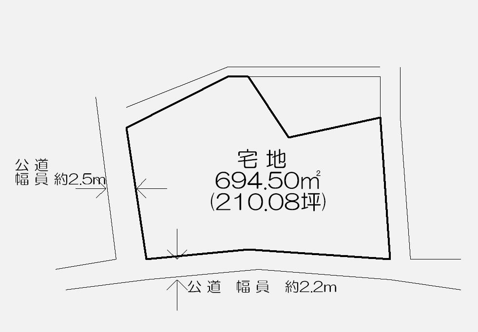 Compartment figure. Land price 9.5 million yen, Land area 694.5 sq m site plan