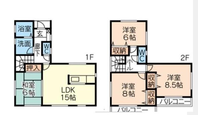 Floor plan. 23,480,000 yen, 4LDK, Land area 186.34 sq m , Building area 102.68 sq m
