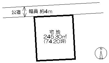 Compartment figure. Land price 9.5 million yen, Land area 245.3 sq m