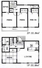 Floor plan. 22,800,000 yen, 4LDK, Land area 185.87 sq m , Building area 103.68 sq m photograph is the same type
