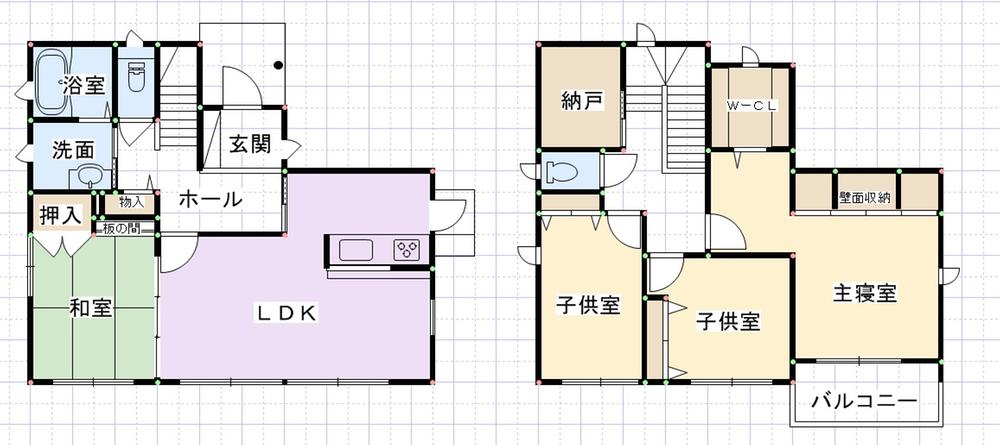 Floor plan. 28.8 million yen, 4LDK + S (storeroom), Land area 225.79 sq m , Building area 126.85 sq m