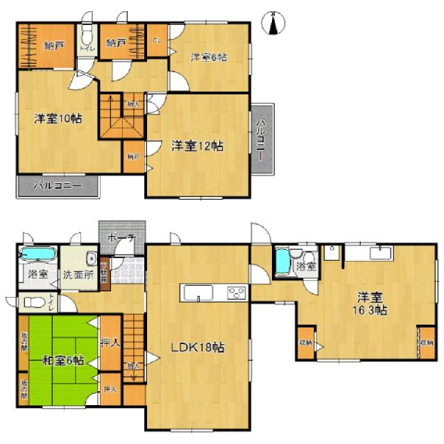 Floor plan. 25,900,000 yen, 5LDK, Land area 317.72 sq m , Building area 142.41 sq m