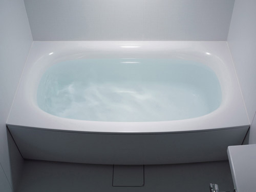 Bathing-wash room.  [Arcuate tub] Simple design that combines straight lines and semicircles. It is a tub that sticks to ease-of-use. (Same specifications)