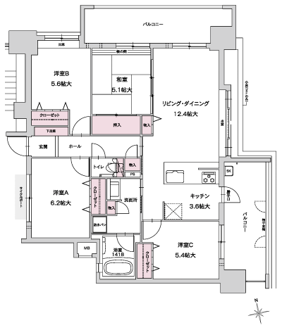 Floor: 4LDK, occupied area: 84.72 sq m, Price: 22.6 million yen