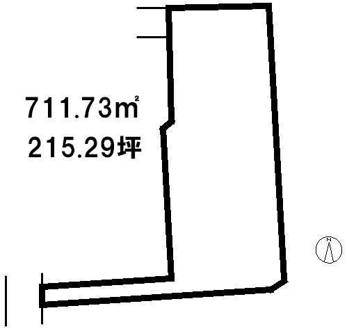 Compartment figure. Land price 15.8 million yen, Land area 711.73 sq m