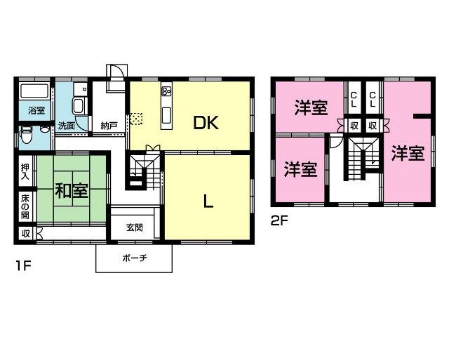 Floor plan. 39,800,000 yen, 4LDK+S, Land area 314.88 sq m , Building area 162.44 sq m