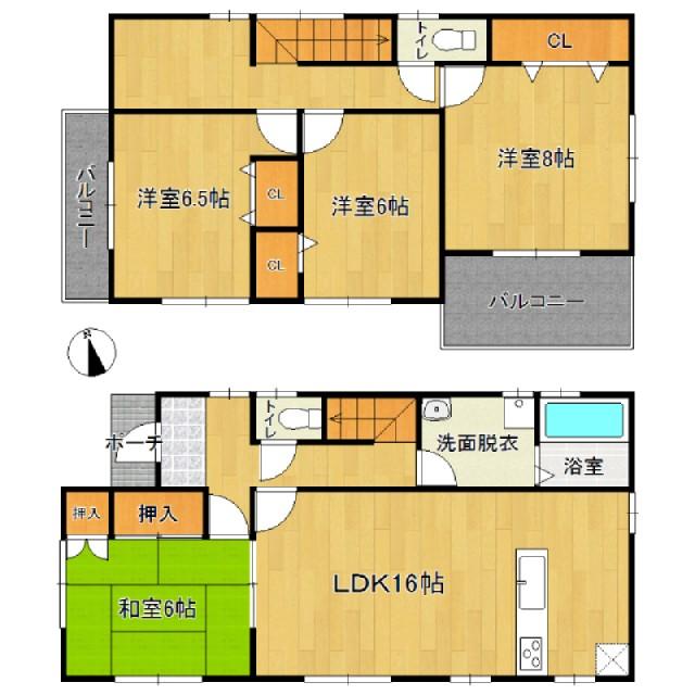 Floor plan. 21,980,000 yen, 4LDK, Land area 271.26 sq m , Building area 105.99 sq m