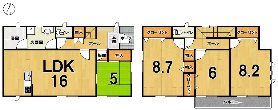 Floor plan. Price 20.8 million yen, 4LDK, Land area 164.59 sq m , Building area 103.68 sq m