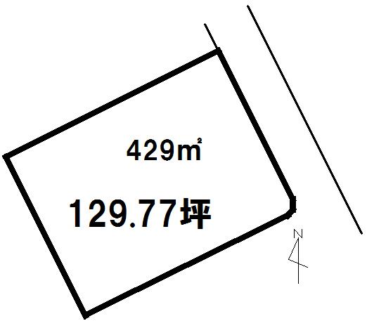 Compartment figure. Land price 8.5 million yen, Land area 429 sq m