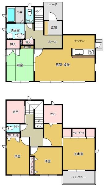 Floor plan. 28.8 million yen, 4LDK+S, Land area 225.79 sq m , Building area 126.85 sq m