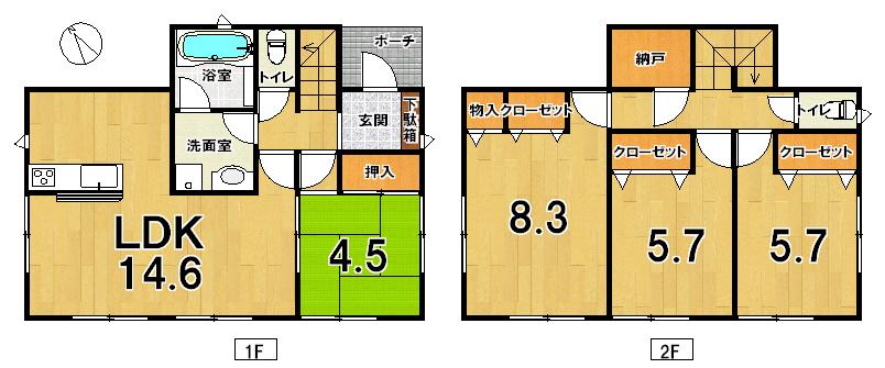 Floor plan. Price 15.8 million yen, 4LDK+S, Land area 226.71 sq m , Building area 94.36 sq m