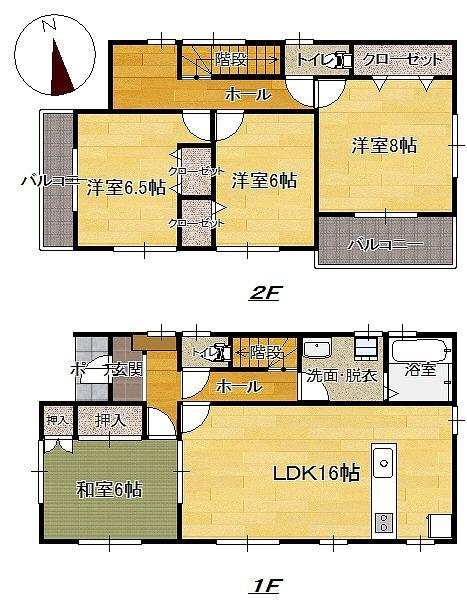 Floor plan. 21,980,000 yen, 4LDK, Land area 271.26 sq m , Building area 105.99 sq m relatively popular is a high floor plan (^_^) /  Living and Japanese-style room is a place that can be used To spacious to release a is usually Tsuzukiai, Has gained support from people of all ages! (^^)!