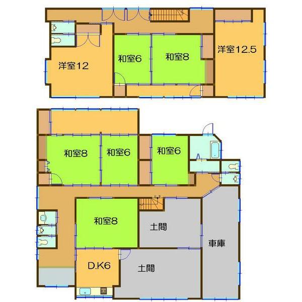 Floor plan. 11.5 million yen, 8DK, Land area 334.94 sq m , Building area 304.67 sq m
