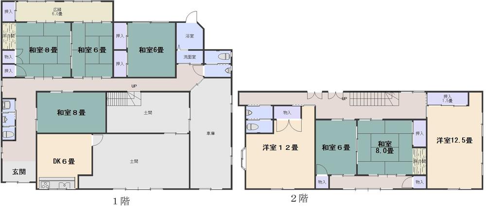 Floor plan. 11.5 million yen, 8DK, Land area 334.94 sq m , Building area 304.67 sq m