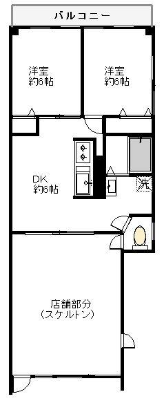 Floor plan. 2DK, Price 8.8 million yen, Occupied area 60.25 sq m