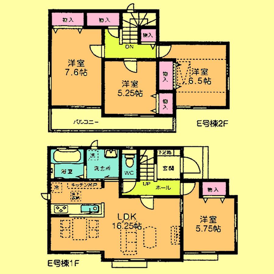 Floor plan. Price 20.8 million yen, 4LDK, Land area 132.61 sq m , Building area 97.7 sq m