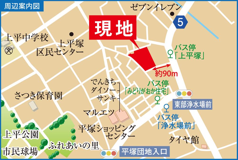 Local guide map. ■ Local guide map (enlarged view)