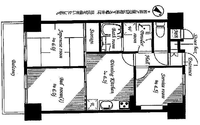Floor plan. 3LDK, Price 16.8 million yen, Occupied area 50.05 sq m , Balcony area 6.6 sq m