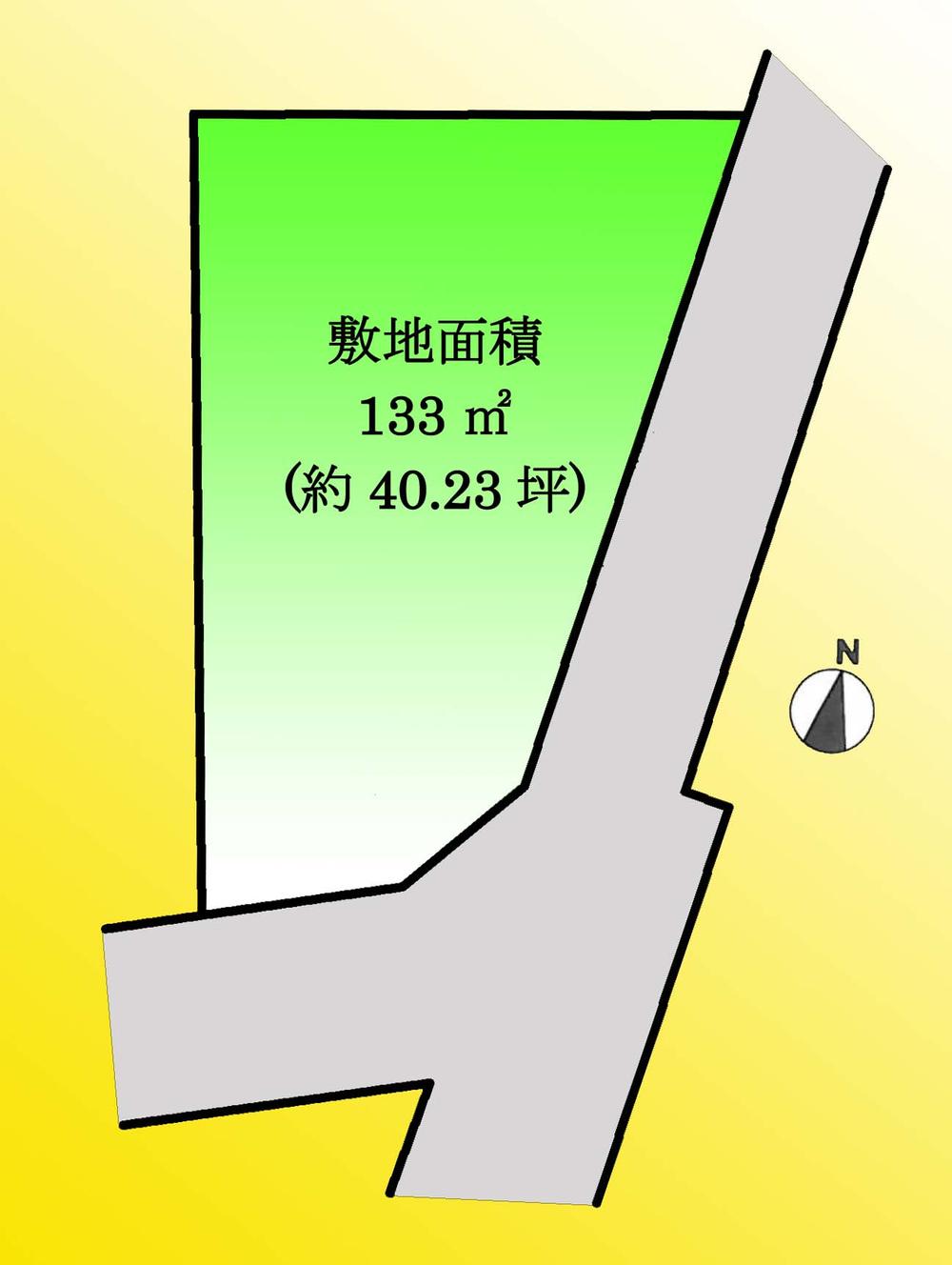 Compartment figure. Land price 14.5 million yen, Land area 133 sq m compartment view