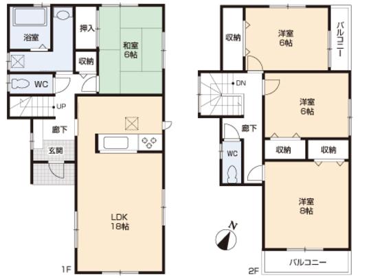 Floor plan. 37,800,000 yen, 4LDK, Land area 114.35 sq m , Building area 104.33 sq m floor plan