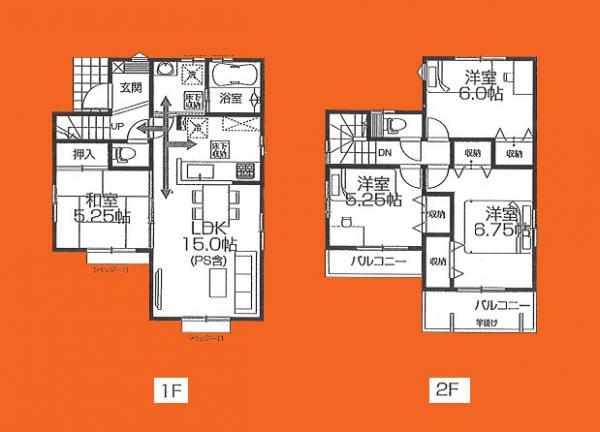 Floor plan. 26,900,000 yen, 4LDK, Land area 116.31 sq m , Building area 91.08 sq m