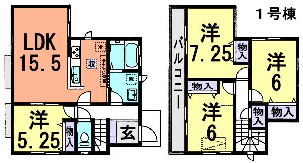 Floor plan. 19,800,000 yen, 4LDK, Land area 100.29 sq m , Building area 93.57 sq m