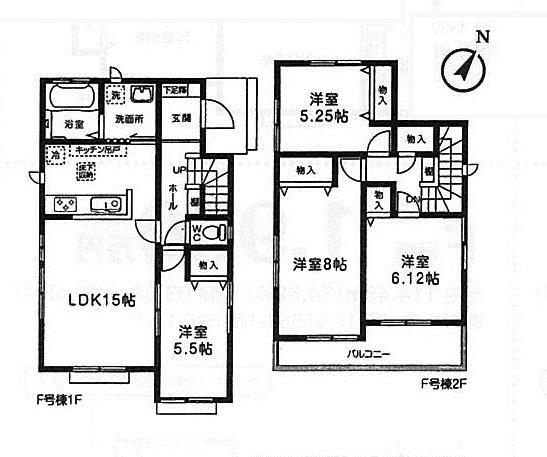 Floor plan. 19,800,000 yen, 4LDK, Land area 114.46 sq m , Building area 93.98 sq m