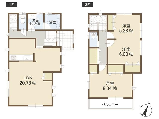 Floor plan. (10 Building), Price 35,900,000 yen, 2LDK, Land area 115.35 sq m , Building area 101.01 sq m