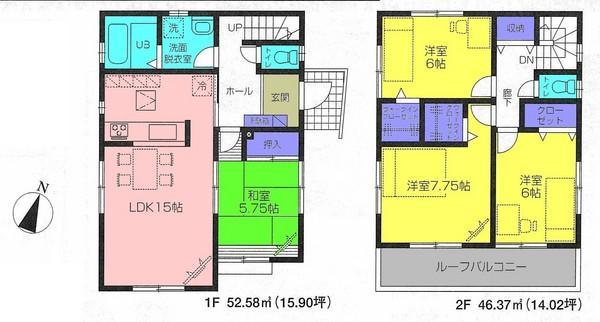 Floor plan. 27,800,000 yen, 4LDK, Land area 130.73 sq m , Building area 98.95 sq m