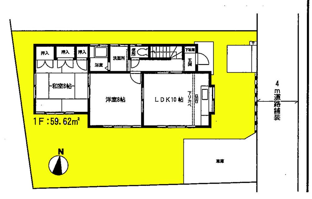 Compartment figure. 17.8 million yen, 4LDK, Land area 165.88 sq m , Building area 88.43 sq m