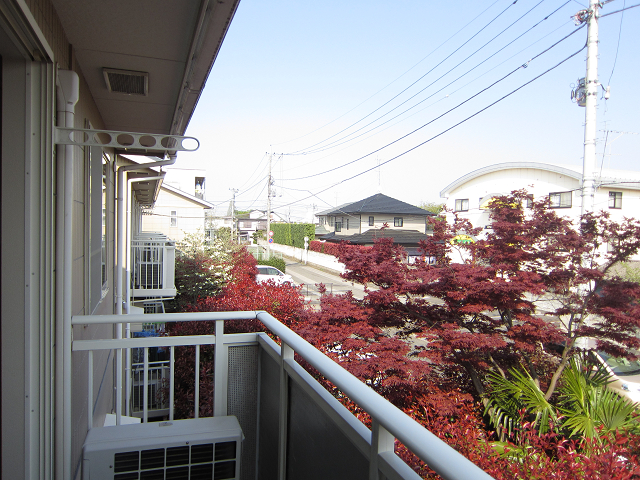 Balcony. The view from here ・  ・  ・ Is parking