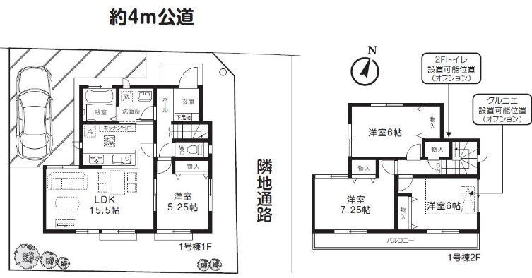 Floor plan. 19,800,000 yen, 4LDK, Land area 100.29 sq m , Building area 93.57 sq m